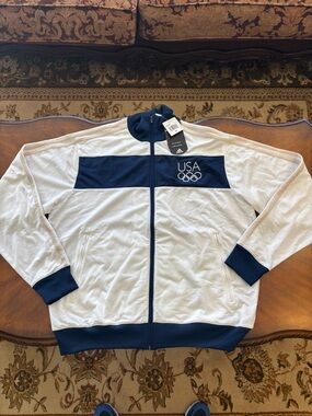 Vintage Y2K Adidas 2004 Athens Greece Olympics Team USA Track Jacket Size XL